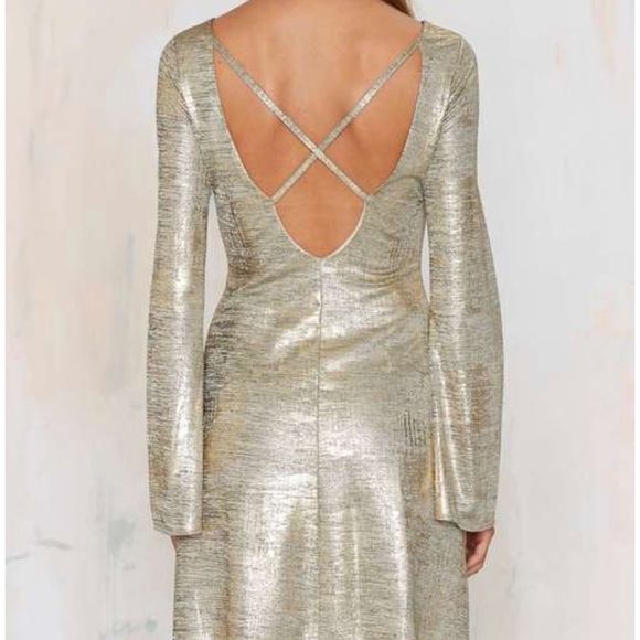 Nasty Gal Metallic Dress - Picture 2 of 6